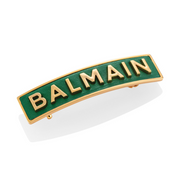 Balmain Limited Edition Green & Golden Logo Barrette- Beauty Affairs 1