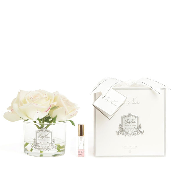 Cote Noire Perfumed Natural Touch Five Roses Pink Blush (Silver & Clear Glass) - Beauty Affairs1