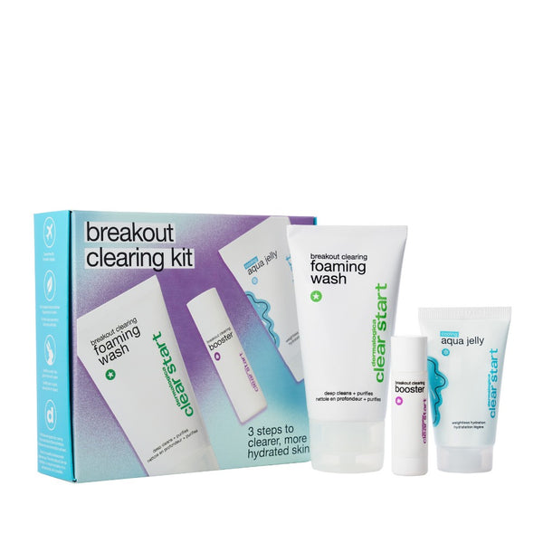 Dermalogica Clear Start Breakout Clearing Kit with Aqua Jelly with packaging