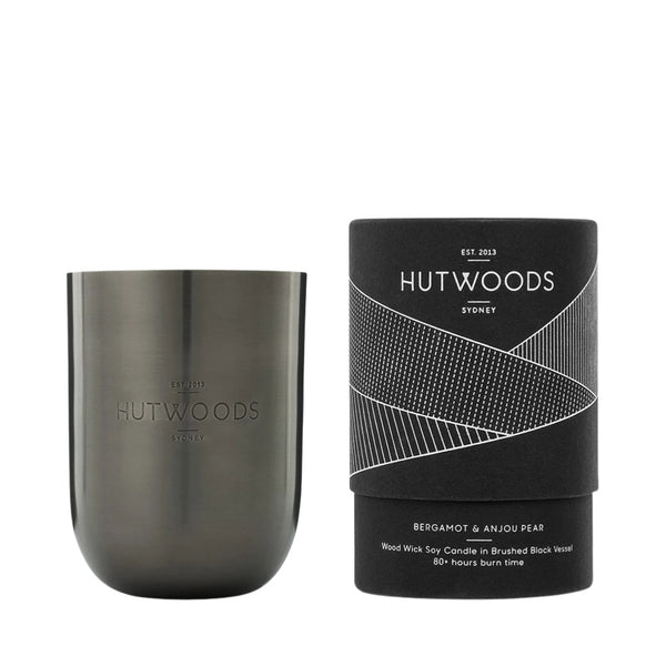 Hutwoods Luxury Candle Bergamot & Anjou Pear (350g) - Beauty Affairs 1